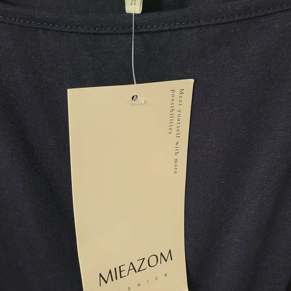 NWT Sleeveless Navy Blue Maxi Dress With Pockets - Picture 6 of 7